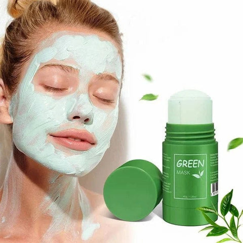 GREEN TEA CLAY STICK FACE MASK FOR ACNE, BLACK HEADS & CLEANING PORES - beautysweetie
